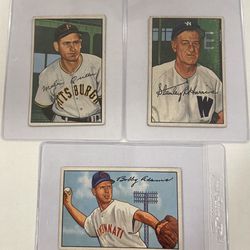 Lot Of 3 -1952 Bowman Baseball Cards $45