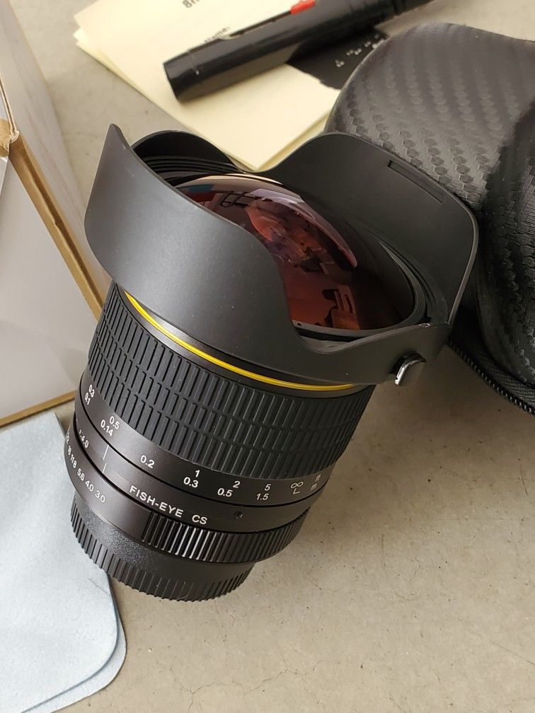 JINTU 8mm f/3.0 Macro Lens Manual Wide Angel Lenses for Nikon F-Mount