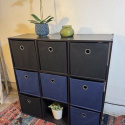 CUBE ORGANIZER WITH FABRIC DRAWERS 26x12x36 In