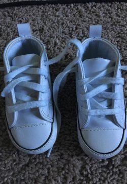 Baby leather converse crib shoes