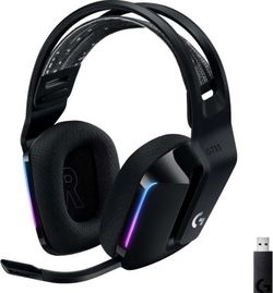 New Logitech G733 Lightspeed Wireless Gaming Headset W/ Suspension Headband, Lightsync RGB, Blue VO!CE mic technology and PRO-G Audio Drivers - Black