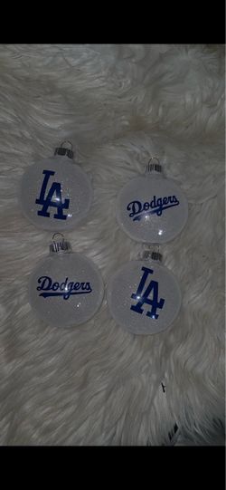 LA Dodgers Christmas Ornaments Set of 4