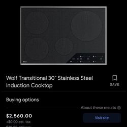 Wolf Cooktop - 30” Transitional Stainless Steel Induction