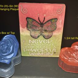 Beautiful Wall Plaque  & 2 Pc Heart Shaped Boxes