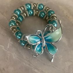 Doble Pulsera Estilo Mariposa 
