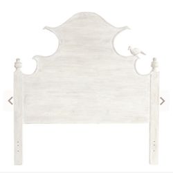 Queen Claudette Whitewashed Wood headboard from Ballard