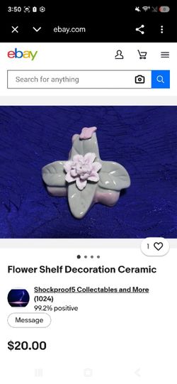 Ceramic Flower Lily Pad Figurine