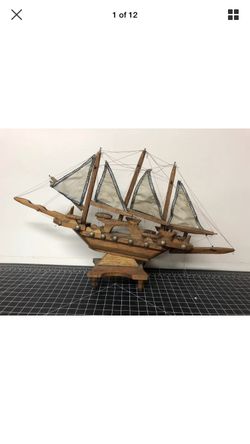 Vintage handwooden sail boat