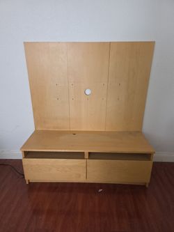 Used TV stand - wood tone