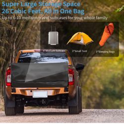 Truck Bed Cargo Bed with 100% Waterproof 840D Heavy Duty, 26 Cubic Feet (51''x40''x22'')  Pickup Bed Storage Bag with Large Storage Bag, Fit for Any T