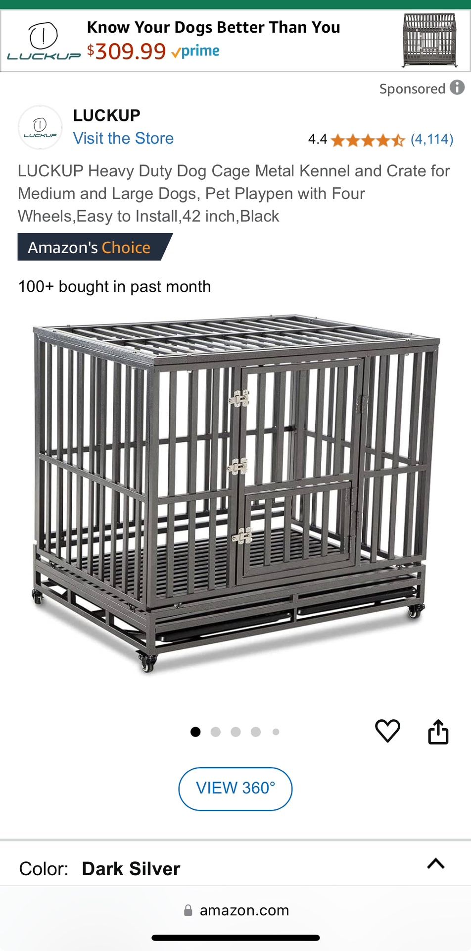 Heavy Duty Dog Cage Metal Kennel and Crate