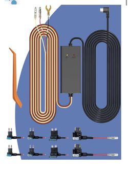 Dash Cam Hardwire Kit USB-C, Acc Hard Wire Kit 12V–24V to 5V/3A for Dash Camera, 10FT Dashcam Power Cable with 24H Parking Mode & Low Voltage Protecti