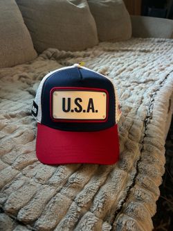 U.S.A. Trucker Hat Red White Blue