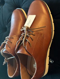 Jonsen Milan Tan Leather Lace-Up Shoes size 11