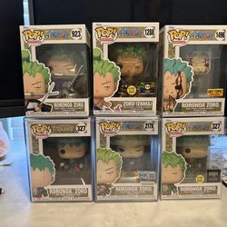 Funko Pop! Vinyl One Piece Zoro - Bundle GITD, & Exclusives
