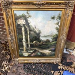 Hand Painted With Custom Frame 