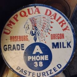 Metal Pre WW2 Umpqua Dairy Sign 