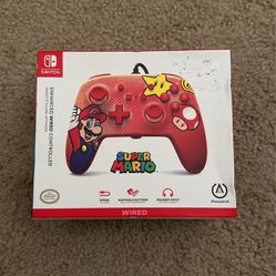 NEW Super Mario Nintendo Switch Enhanced Wired Game Controller 