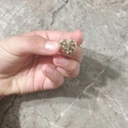 14k Heart Nugget Ring