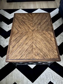 Hooker Furniture Wood & Metal Coffee Table — Stylish Transitional Design 