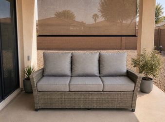Full Rattan Sofa With Steel Frame*New In Box Patio Furniture*