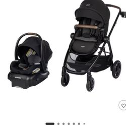 Maxi-Cosi Zelia Luxe 5-in-1 Modular Travel System in New Hope Black