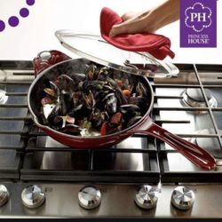 Princess House Mi Cocina Red Skillet