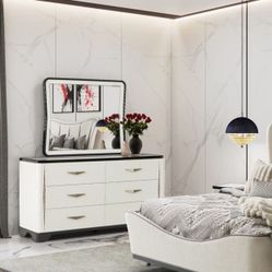 Tuxedo Black Dresser & Mirror