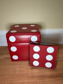 Red Dice Coaster Set