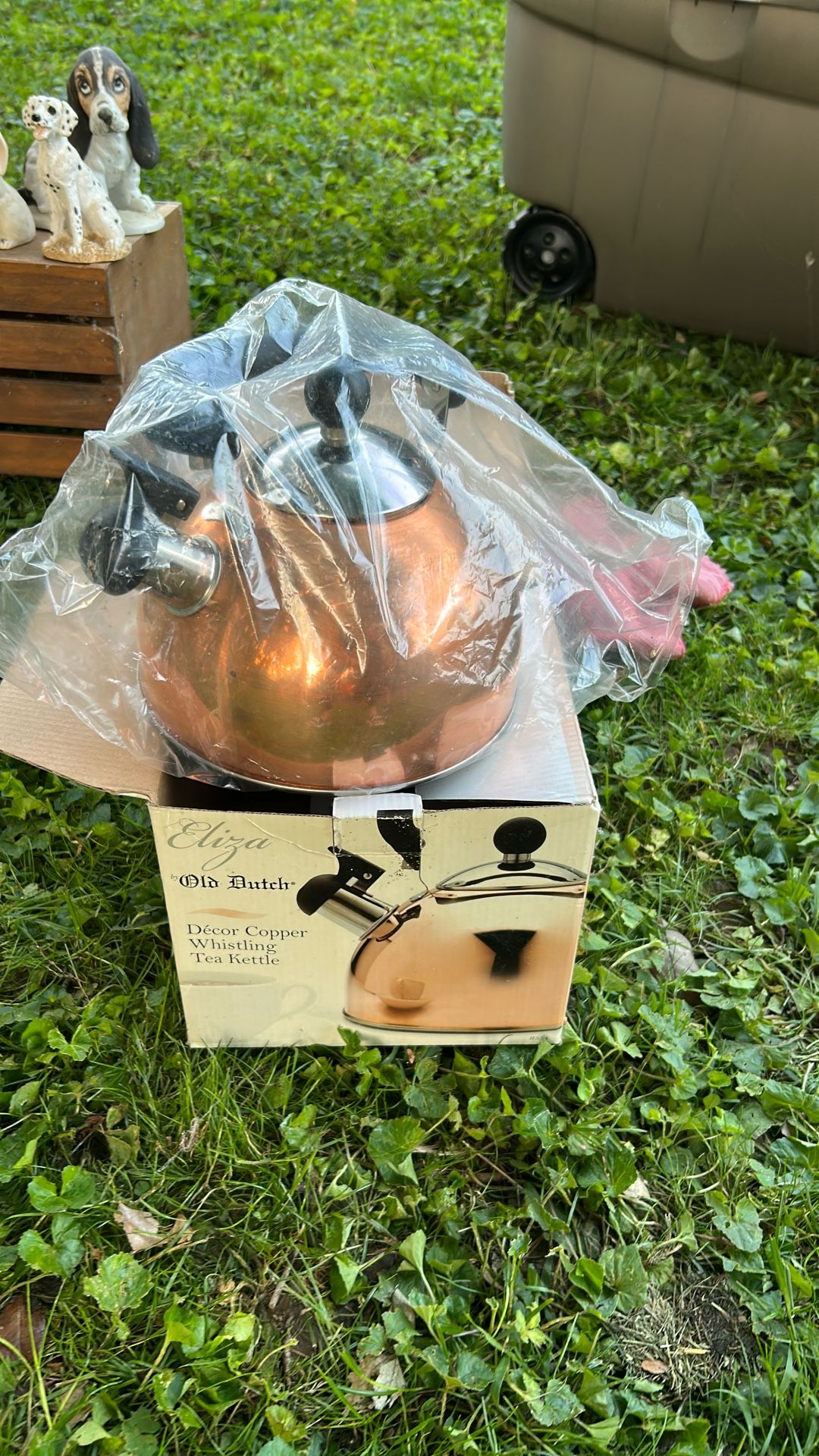 Old Dutch Copper Whistling Tea Kettle