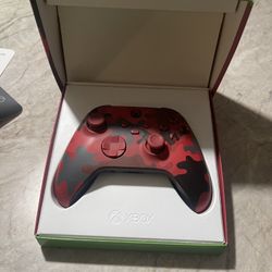 Red/black/brown Camo Wireless Xbox Controller