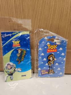 collectible Disney pin featuring the character Woody from the Toy Story