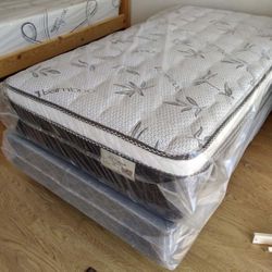 Twin Size Euro Pillow Top Mattress Set ‼️‼️