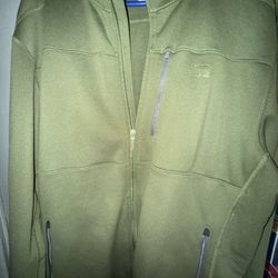 The North Face Full Zip Jacket Olive Green Sz: XL Used 