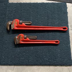 Ridge Heavy Duty Pipe Wrenches  For Two