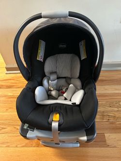 Baby car seat with base and stroller carrier