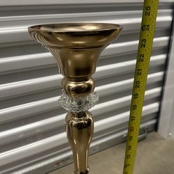 Gold Candle Holder/Vase