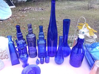 Cobalt Blue Glass Bundle,$45 For All
