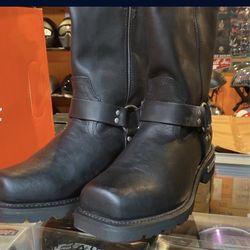 New Leather Cruiser Style Harley Davidson Look Boots $90