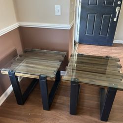 glass top end tables