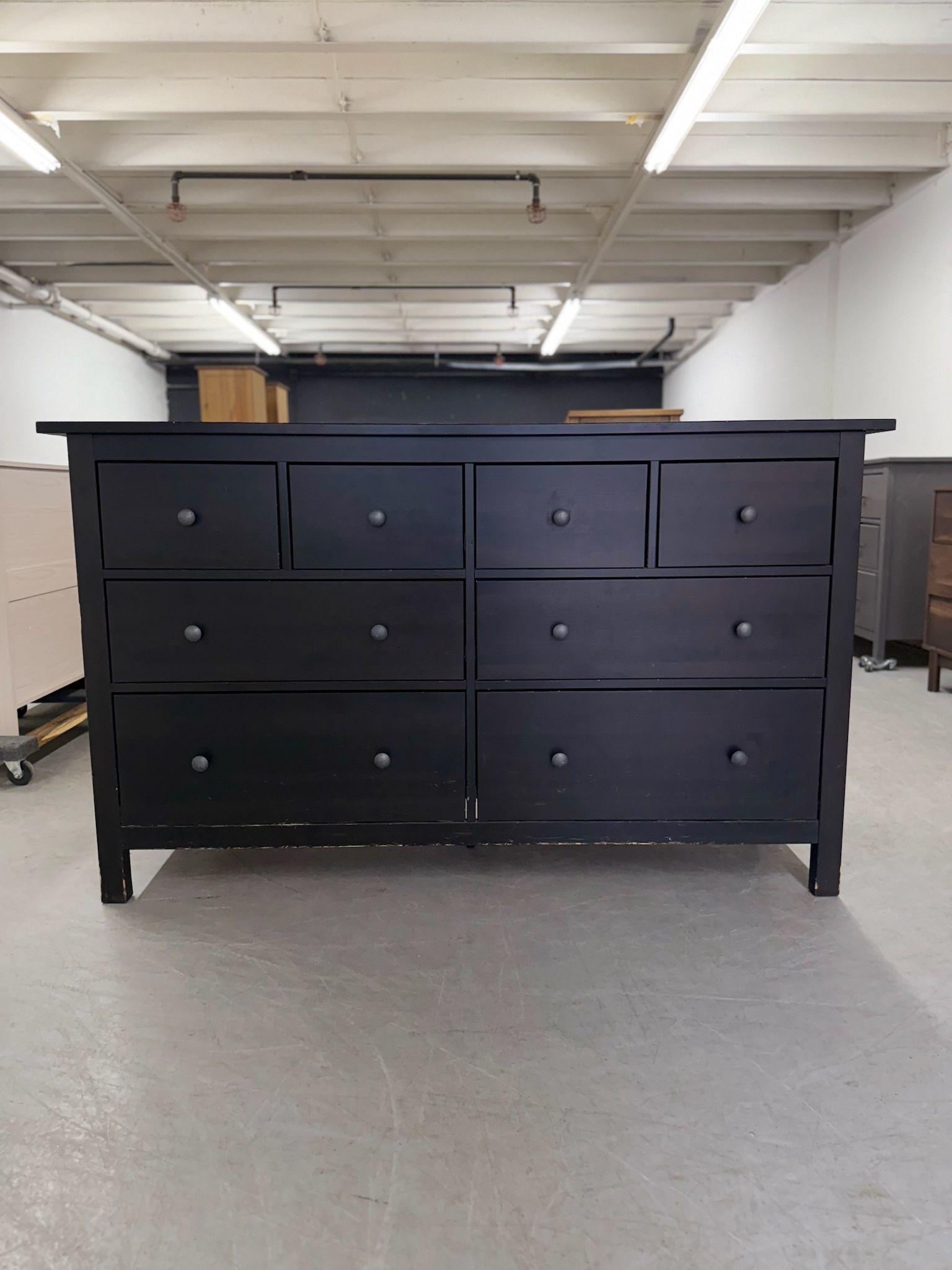 Large Black IKEA Hemnes 8 Drawer Dresser Tons Of Storage