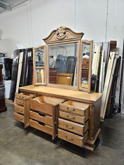 Dresser and mirror
