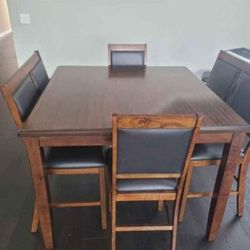 Dining Table With Two Chairs And Two Benches $400