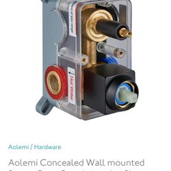 Aolemi Concealed Wall mounted Square Brass Rough-in valve Shower Valve Control Mixer Shower Temperature Control Shower Valve Kit