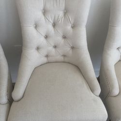 4 Beige Chairs 