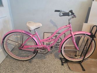 🔥🚲🔥Micargi TAHITI 26" Beach Cruiser Coaster Brake Stainless Steel Spokes One Piece Crank Alloy Pink Rims 36H With Fenders Color: Pink🔥🚲🔥