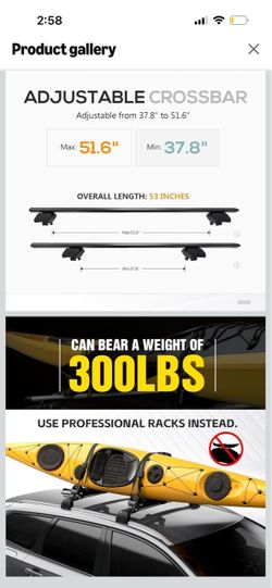 Adjustable Roof Rack Crossbars