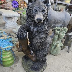 CEMENT BEAR STATUES $200 EACH ( 30" INCH TALL)