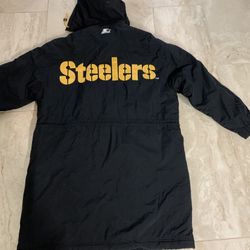 NFL Steeler winter parka jacket size XLarge By Pro Line Authentic starter