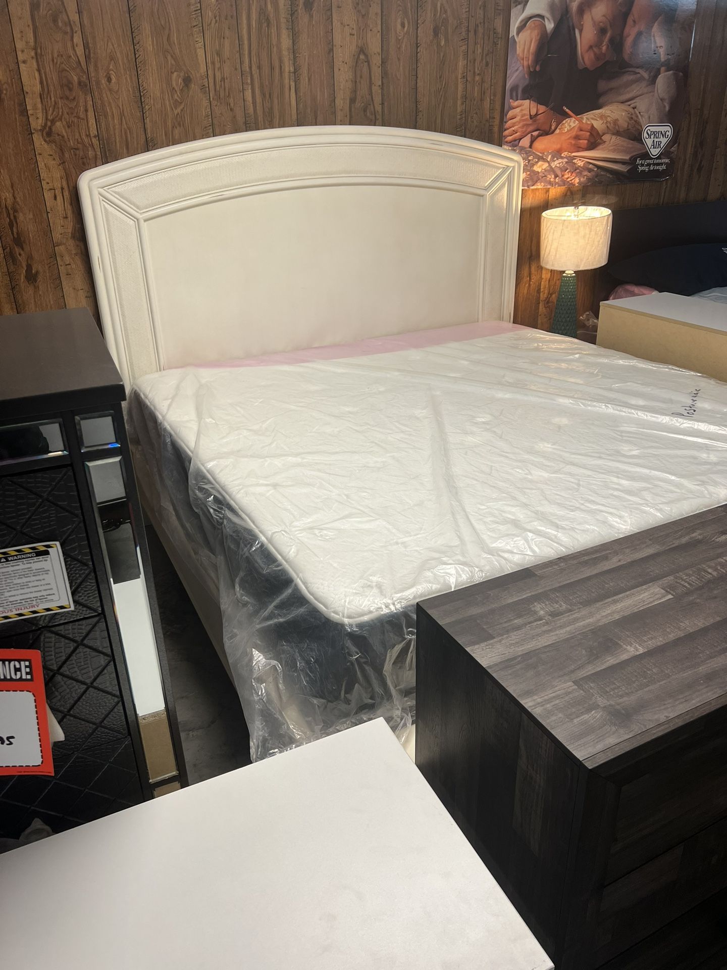King size headboard, footboard and rails $400 American Drew were 1500 shop and compare American Drew brand new king size beds for $400